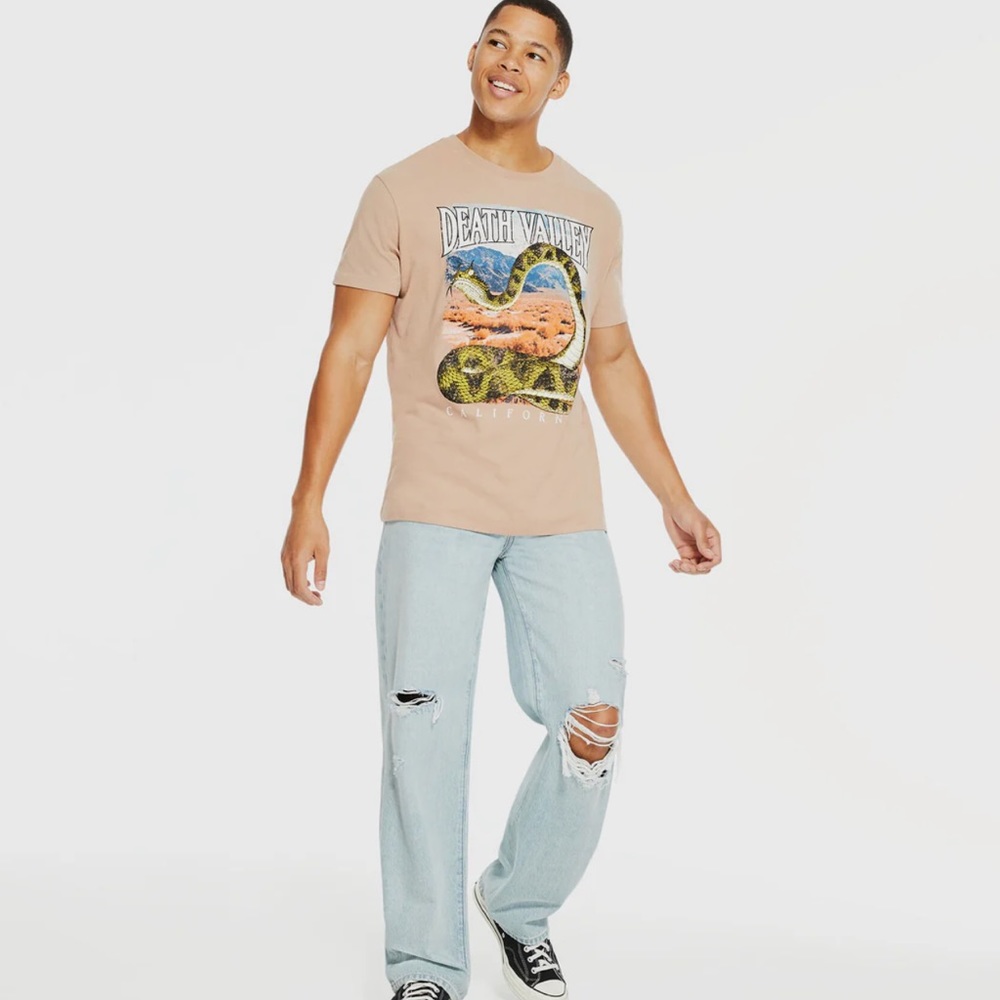 Aeropostale Men's Death Valley Rattlesnake Graphic Tee Small